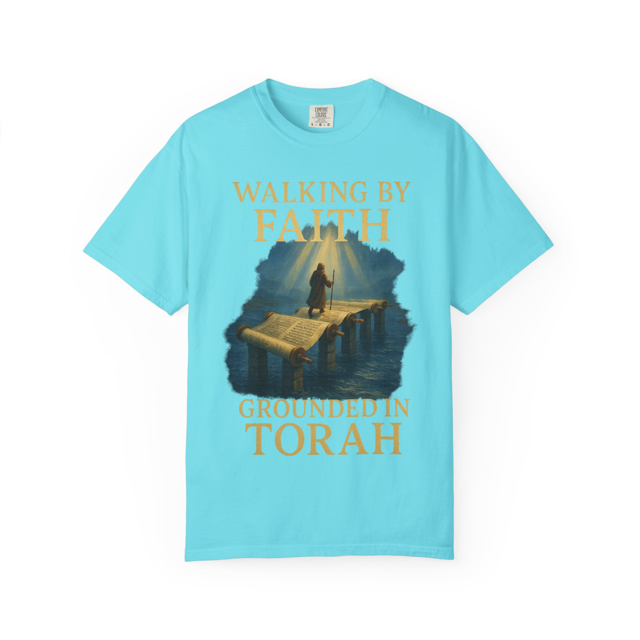 Walking by Faith, Grounded in Torah Scroll Bridge of LightFaith-Inspired Unisex Faith T-Shirt, Torah Gift Inspirational Apparel, Spiritual - Image 17