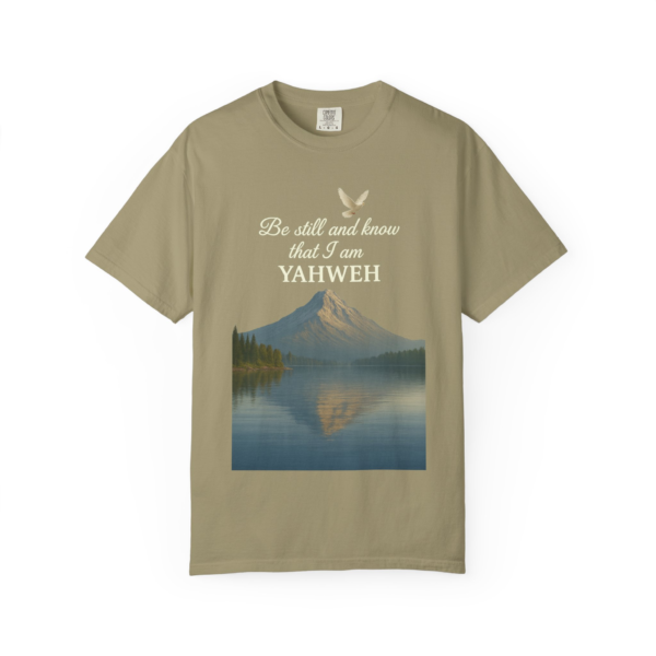 Mountain Serenity T-shirt - Be Still and Know Yahweh - Comfort Fit Tee for Nature Lovers, Faith Apparel, Outdoor Gift, Spiritual Wear