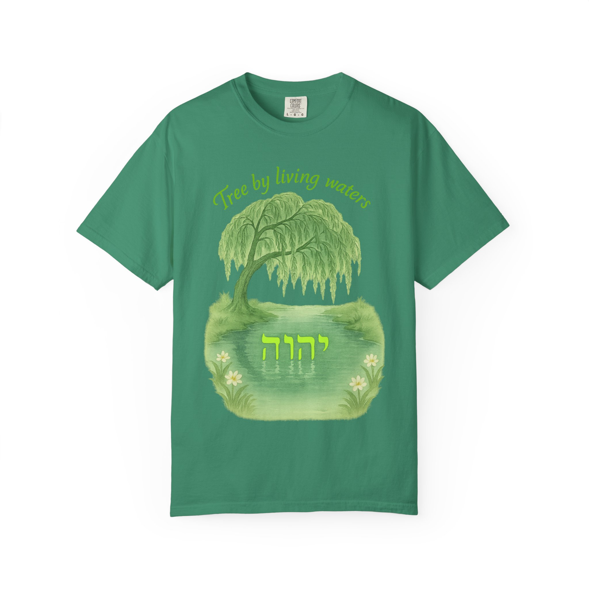 Tree by Living Waters Yahuah Reflected in Stillness, Nature Lover Tee, Spiritual Apparel, Gift for Tree Enthusiasts, Casual Wear, - Image 13