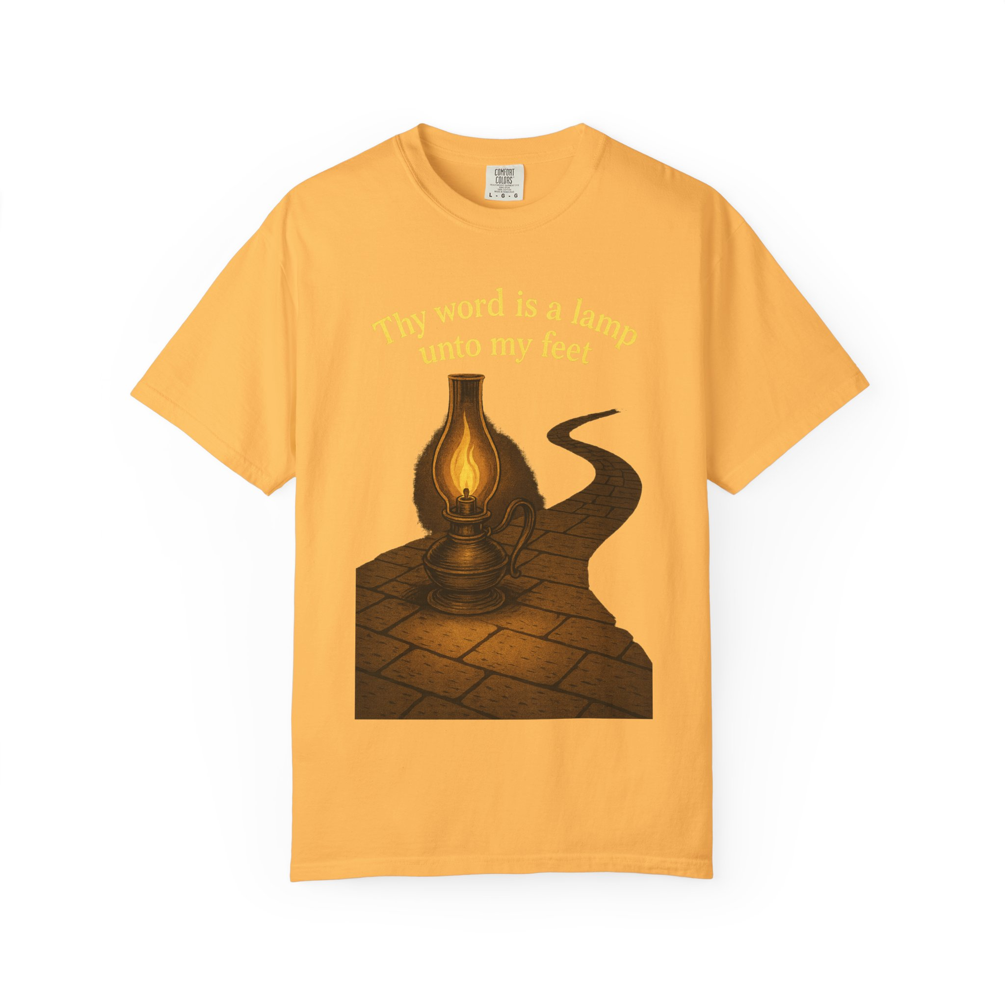 Vintage-Inspired Oil Lamp Unisex Garment-Dyed T-Shirt, Spiritual Tee, Religious Shirt, Biblical Clothing, Christian Apparel - Image 17