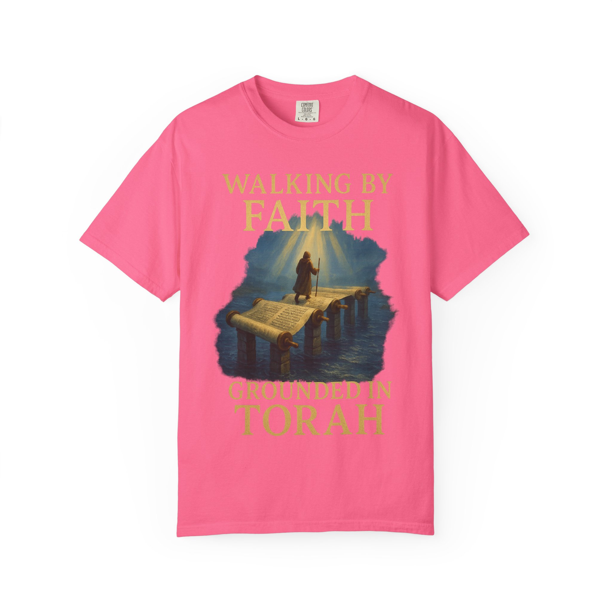 Walking by Faith, Grounded in Torah Scroll Bridge of LightFaith-Inspired Unisex Faith T-Shirt, Torah Gift Inspirational Apparel, Spiritual - Image 45