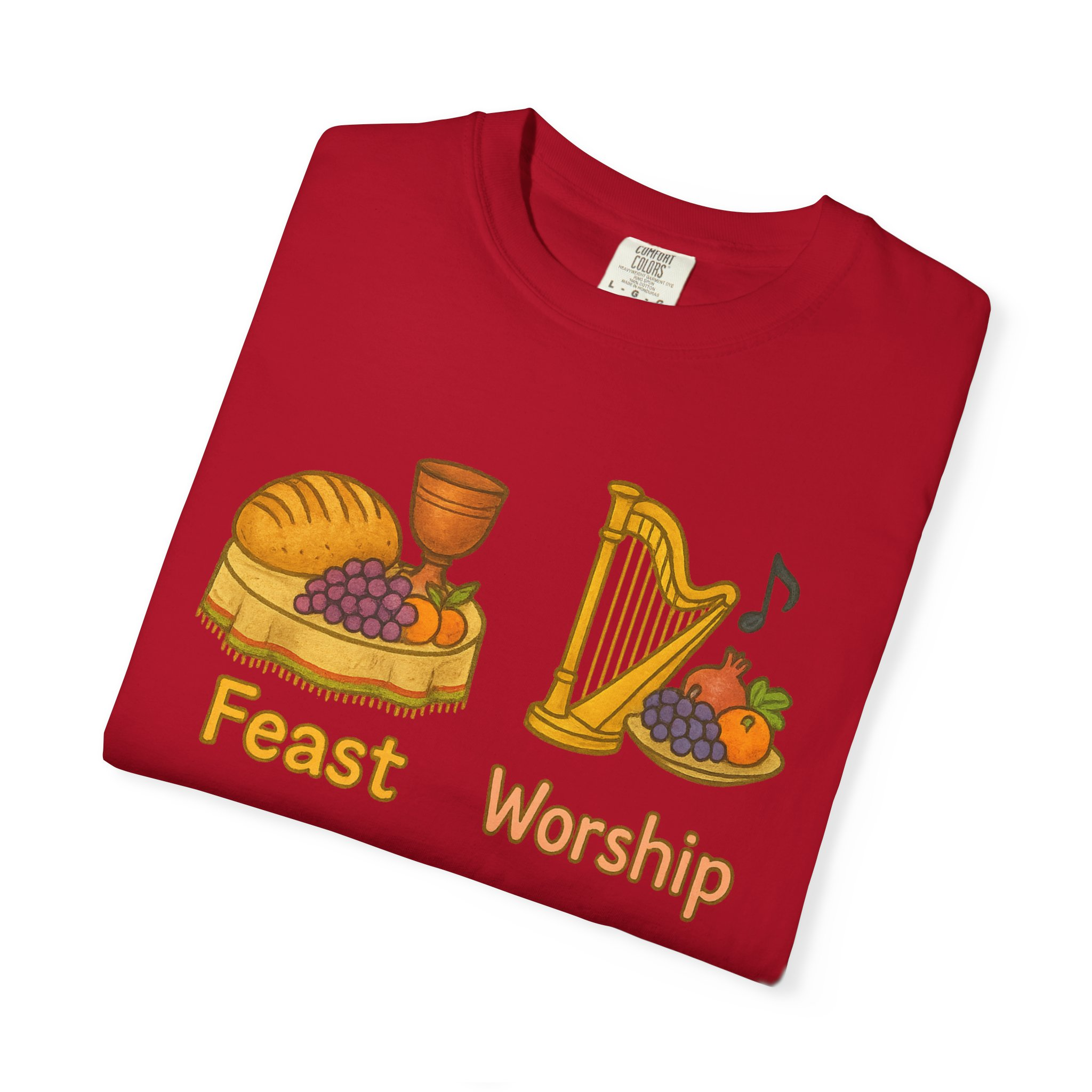 Worshipful T-Shirt, Music Lover Gift, Cup & Harp Tee, Religious Apparel, Christian Shirt - Image 59