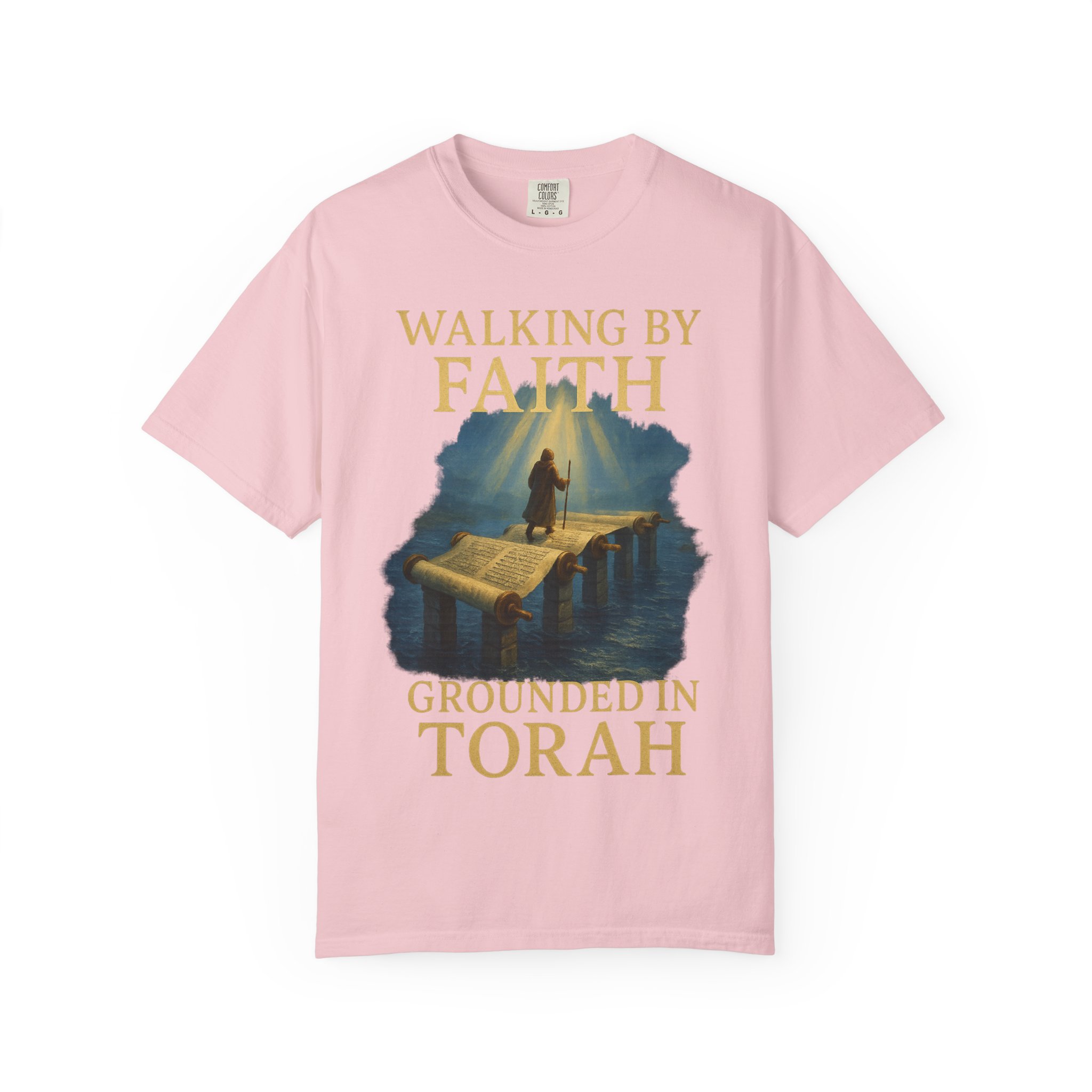 Walking by Faith, Grounded in Torah Scroll Bridge of LightFaith-Inspired Unisex Faith T-Shirt, Torah Gift Inspirational Apparel, Spiritual - Image 41