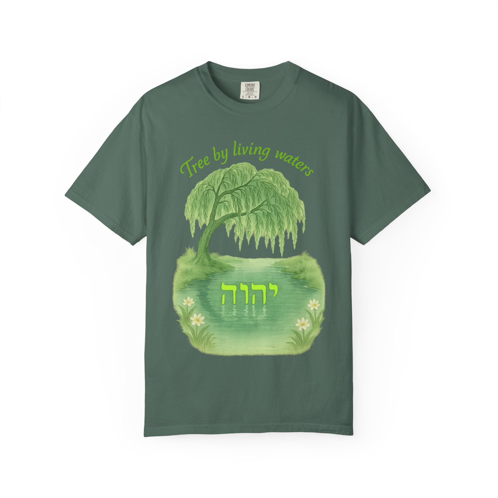 Tree by Living Waters Yahuah Reflected in Stillness, Nature Lover Tee, Spiritual Apparel, Gift for Tree Enthusiasts, Casual Wear, - Image 17