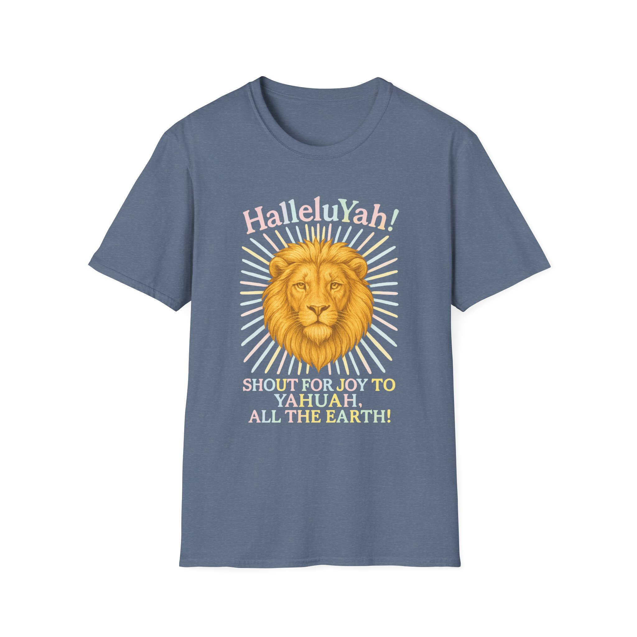 Halleluyah! Lion of Joy Unisex Softstyle T-Shirt, Faith Shirt, Religious Tee, Christian Gift, Spiritual Wear - Image 33