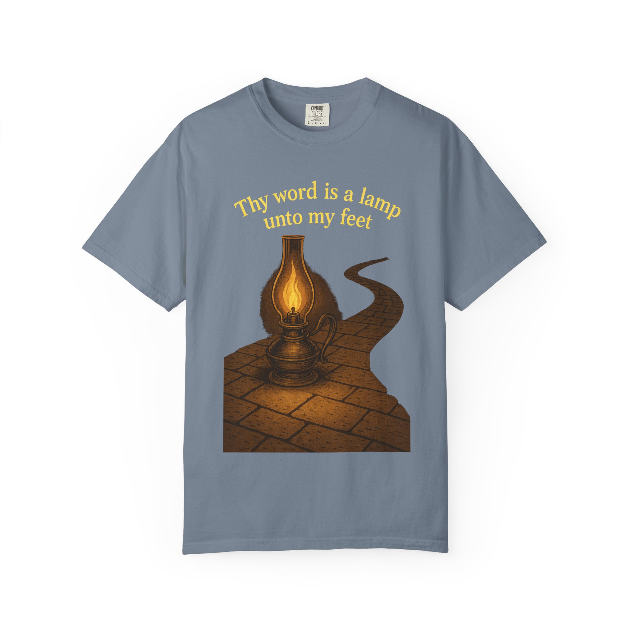 Vintage-Inspired Oil Lamp Unisex Garment-Dyed T-Shirt, Spiritual Tee, Religious Shirt, Biblical Clothing, Christian Apparel - Image 37