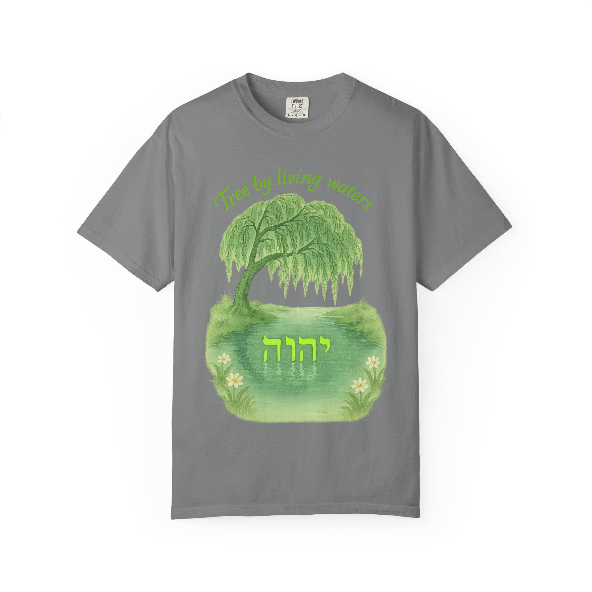Tree by Living Waters Yahuah Reflected in Stillness, Nature Lover Tee, Spiritual Apparel, Gift for Tree Enthusiasts, Casual Wear, - Image 9
