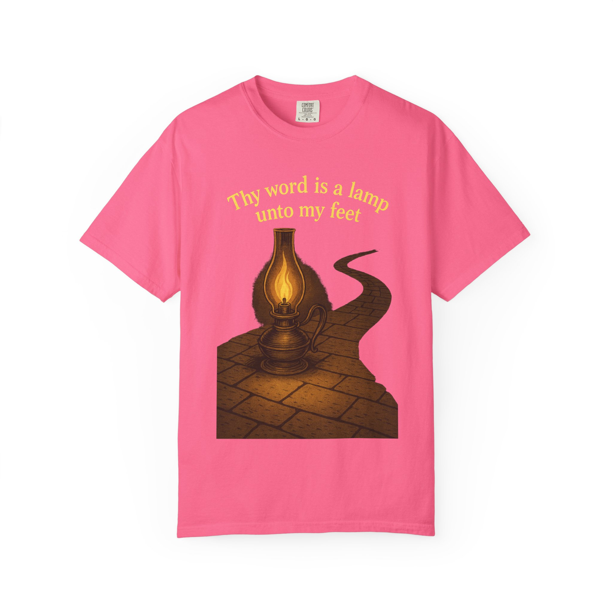 Vintage-Inspired Oil Lamp Unisex Garment-Dyed T-Shirt, Spiritual Tee, Religious Shirt, Biblical Clothing, Christian Apparel - Image 53