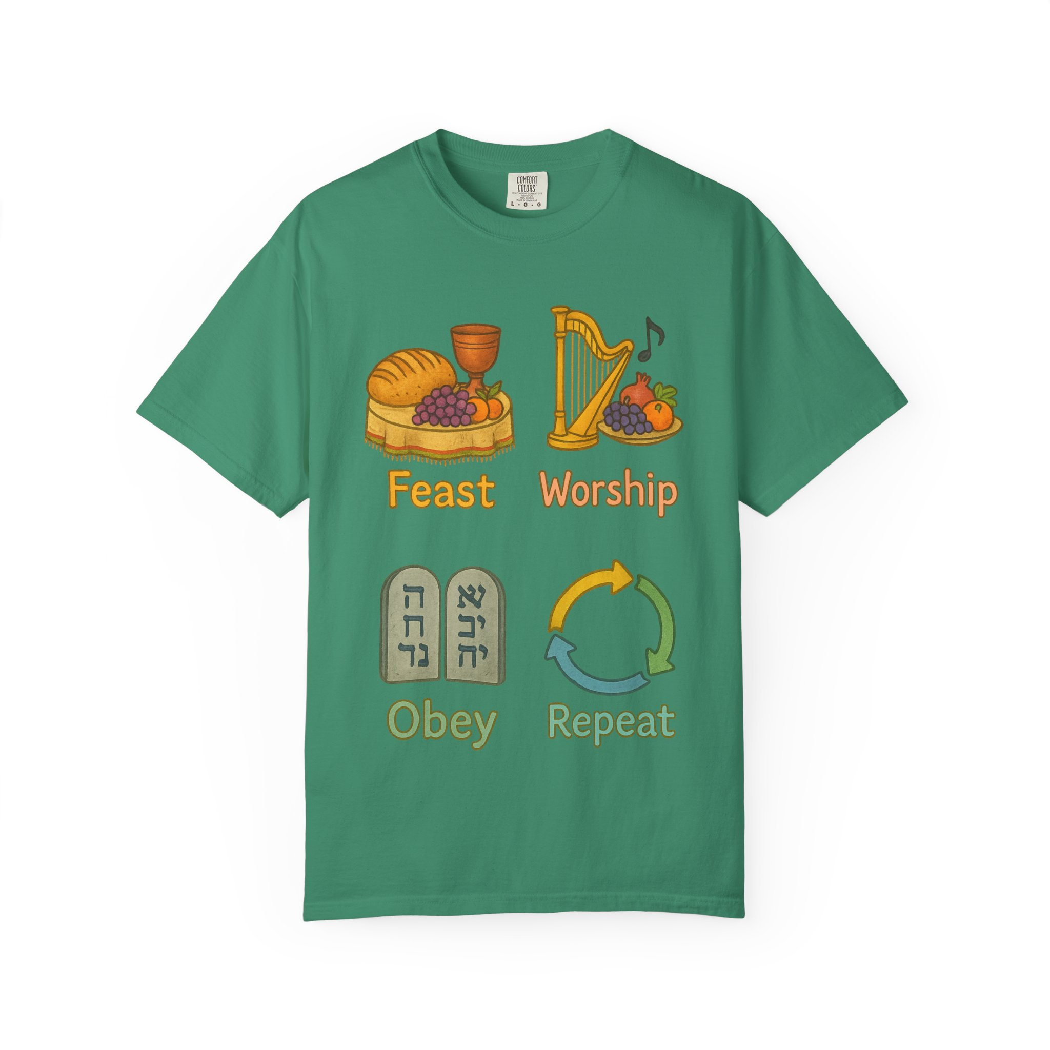 Worshipful T-Shirt, Music Lover Gift, Cup & Harp Tee, Religious Apparel, Christian Shirt - Image 13