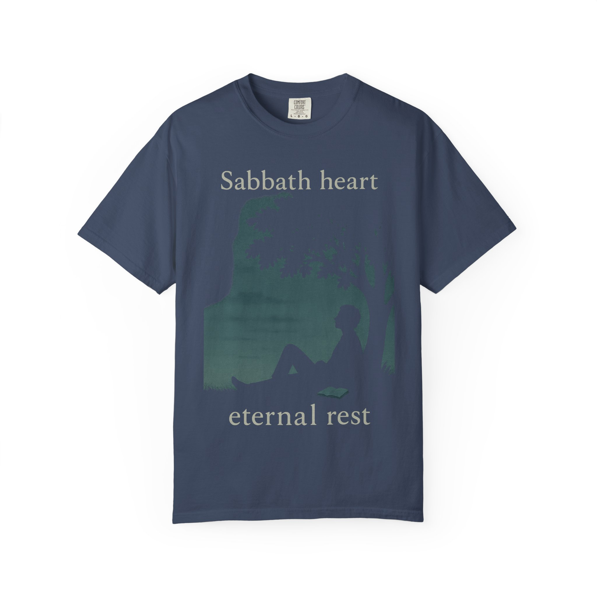 Sabbath Heart, Eternal Rest Peaceful Torah Reflection Sabbath Heart T-Shirt, Unisex, Relaxation Tee, Casual Style Spiritual Celebrations - Image 9