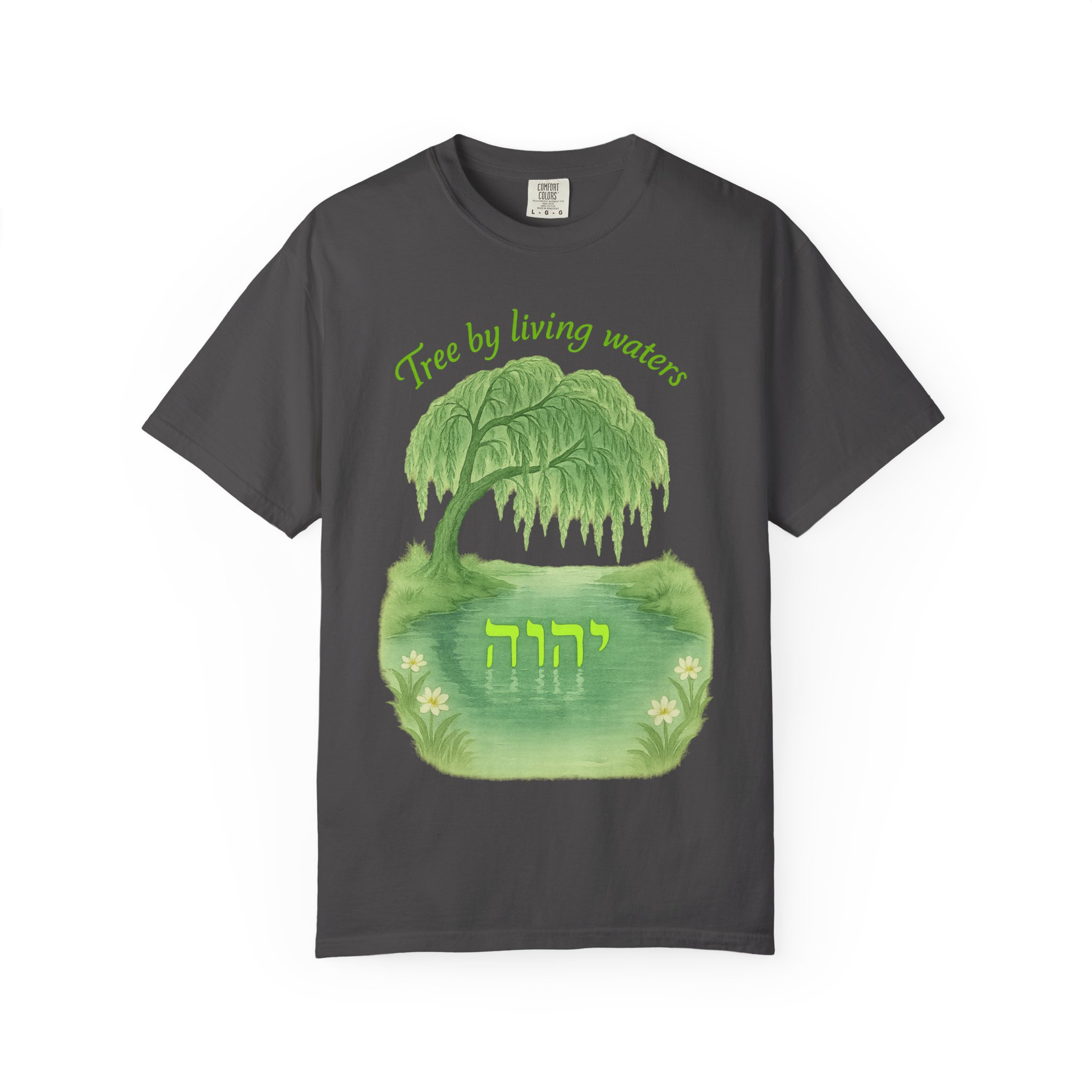 Tree by Living Waters Yahuah Reflected in Stillness, Nature Lover Tee, Spiritual Apparel, Gift for Tree Enthusiasts, Casual Wear, - Image 25