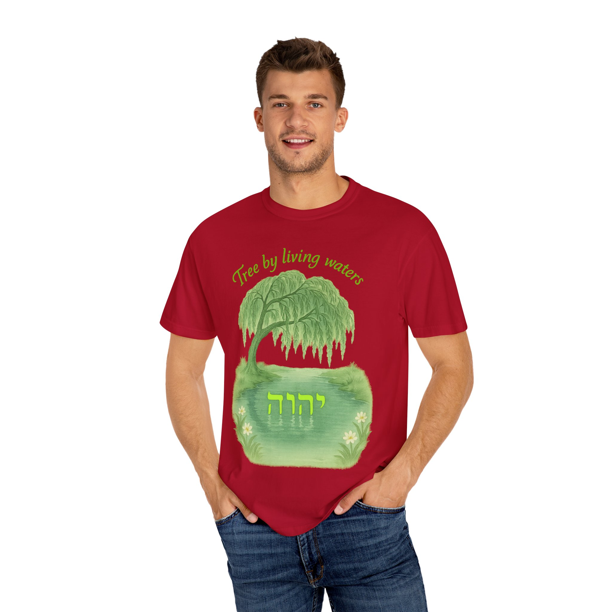 Tree by Living Waters Yahuah Reflected in Stillness, Nature Lover Tee, Spiritual Apparel, Gift for Tree Enthusiasts, Casual Wear, - Image 60