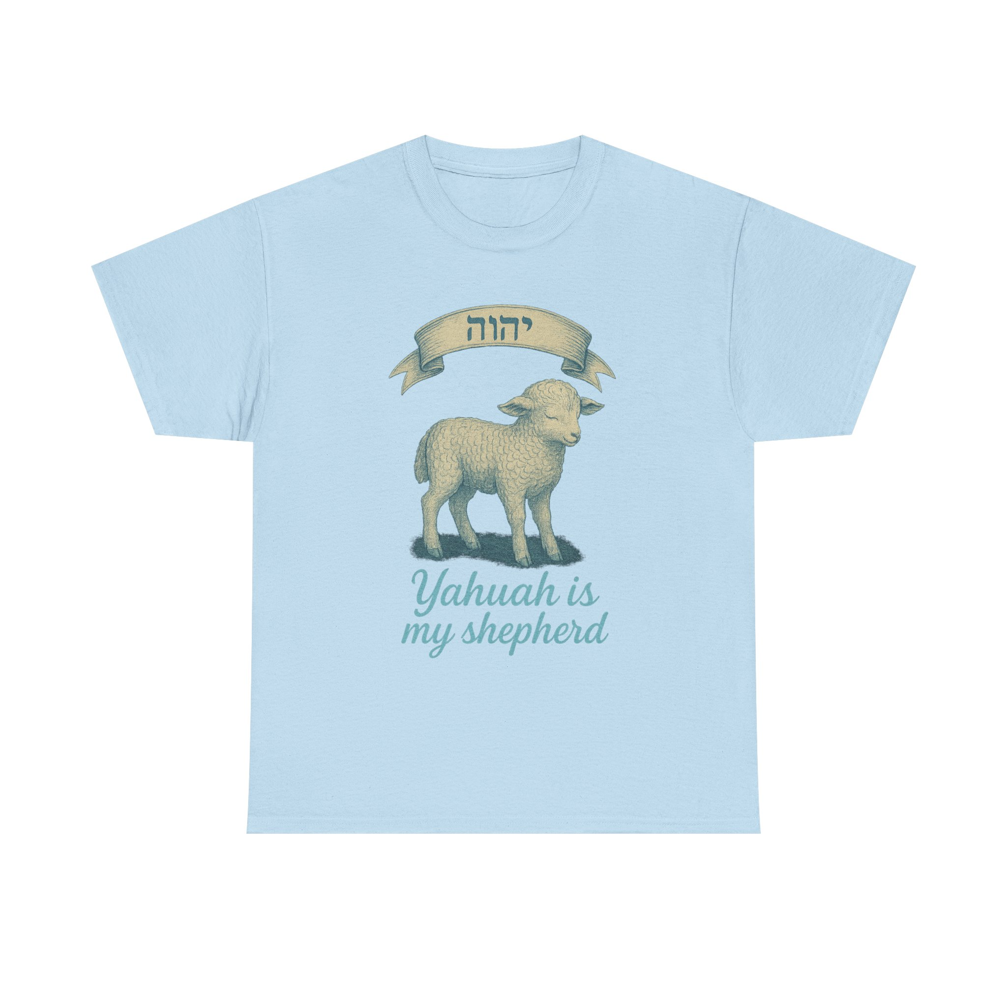 Serene Lamb Unisex Heavy Cotton Tee, Faithful Yahuah Shepherd Shirt, Peaceful Religious Graphic Tee, Biblical Scripture Tee, Comforting - Image 21