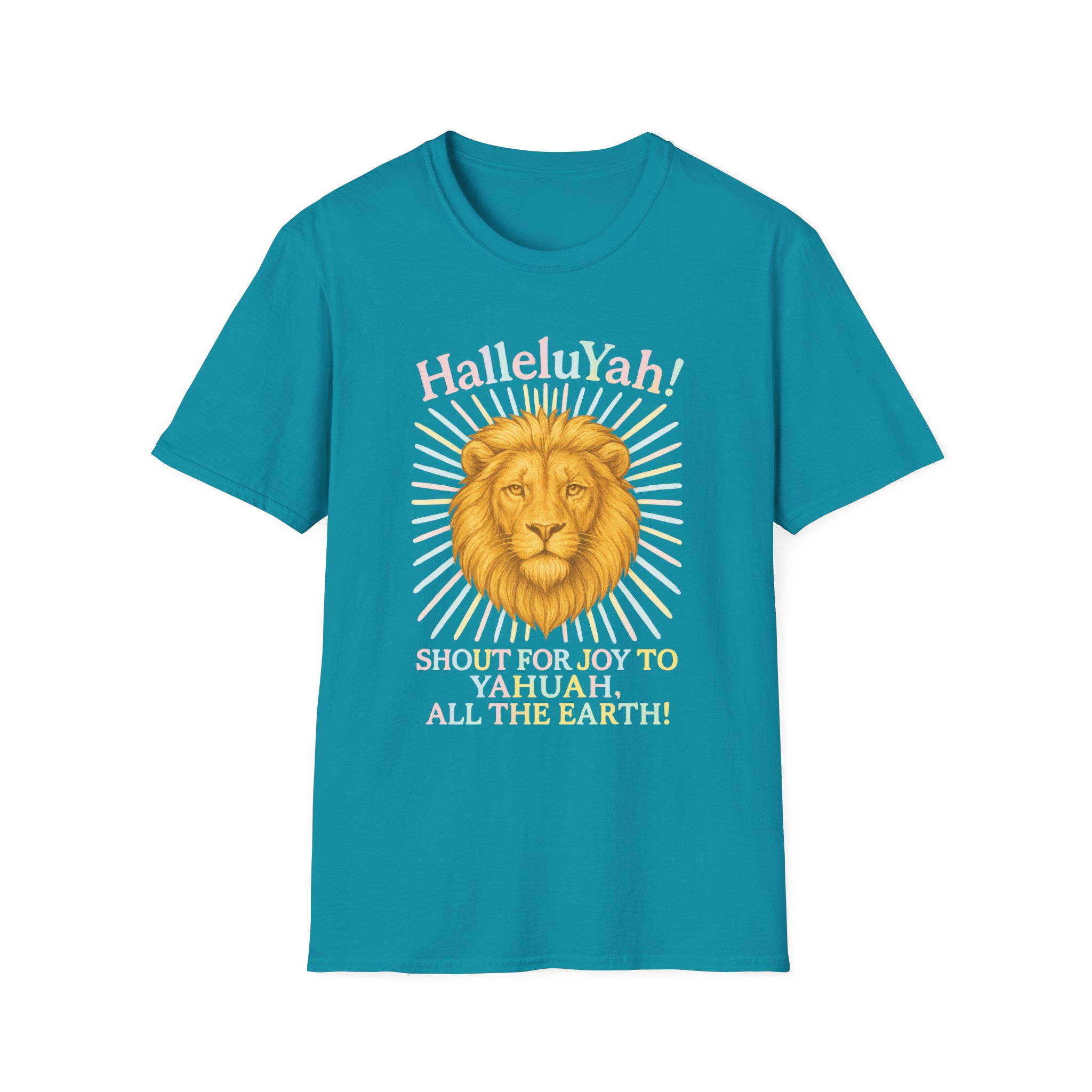 Halleluyah! Lion of Joy Unisex Softstyle T-Shirt, Faith Shirt, Religious Tee, Christian Gift, Spiritual Wear - Image 29