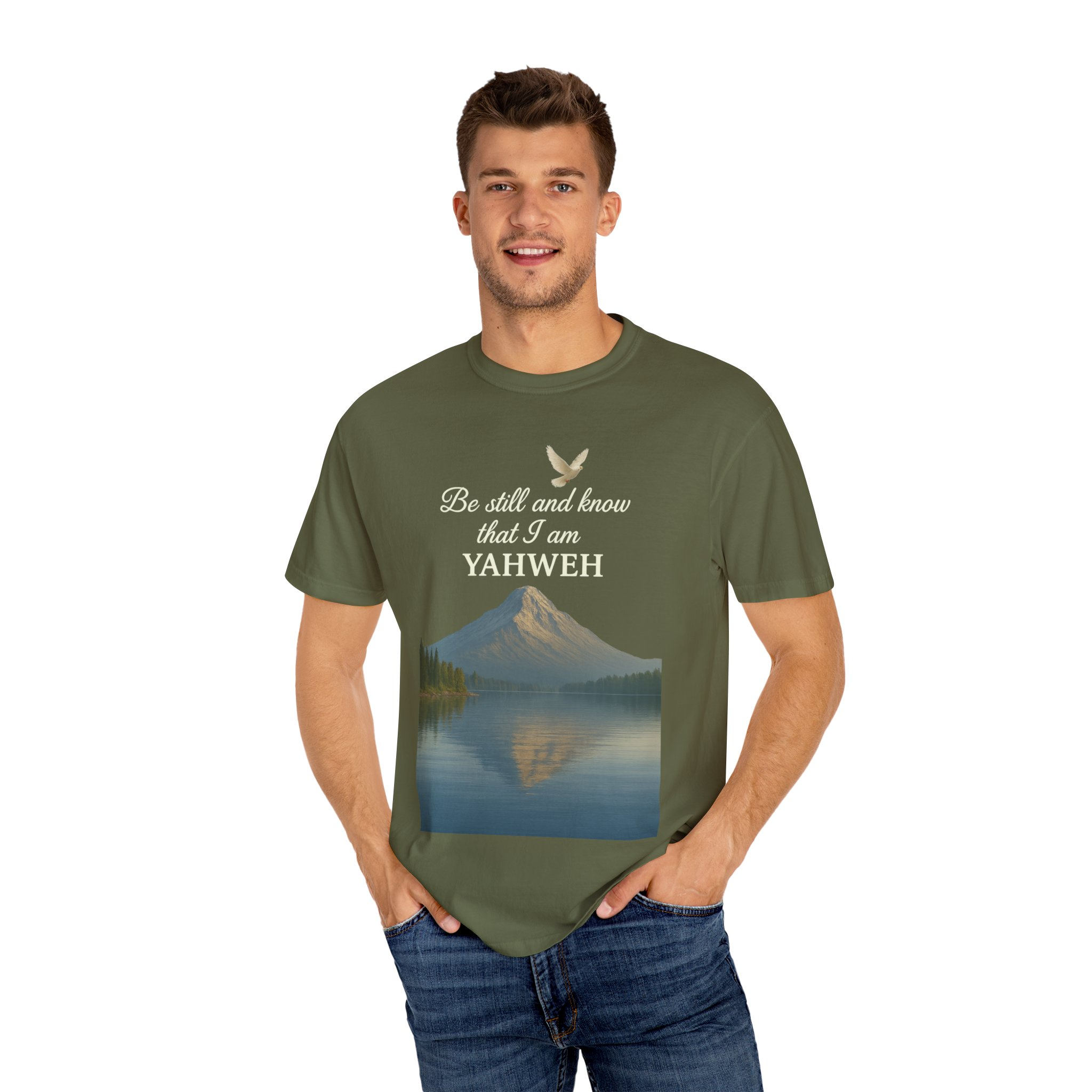 Mountain Serenity T-shirt - Be Still and Know Yahweh - Comfort Fit Tee for Nature Lovers, Faith Apparel, Outdoor Gift, Spiritual Wear - Image 12