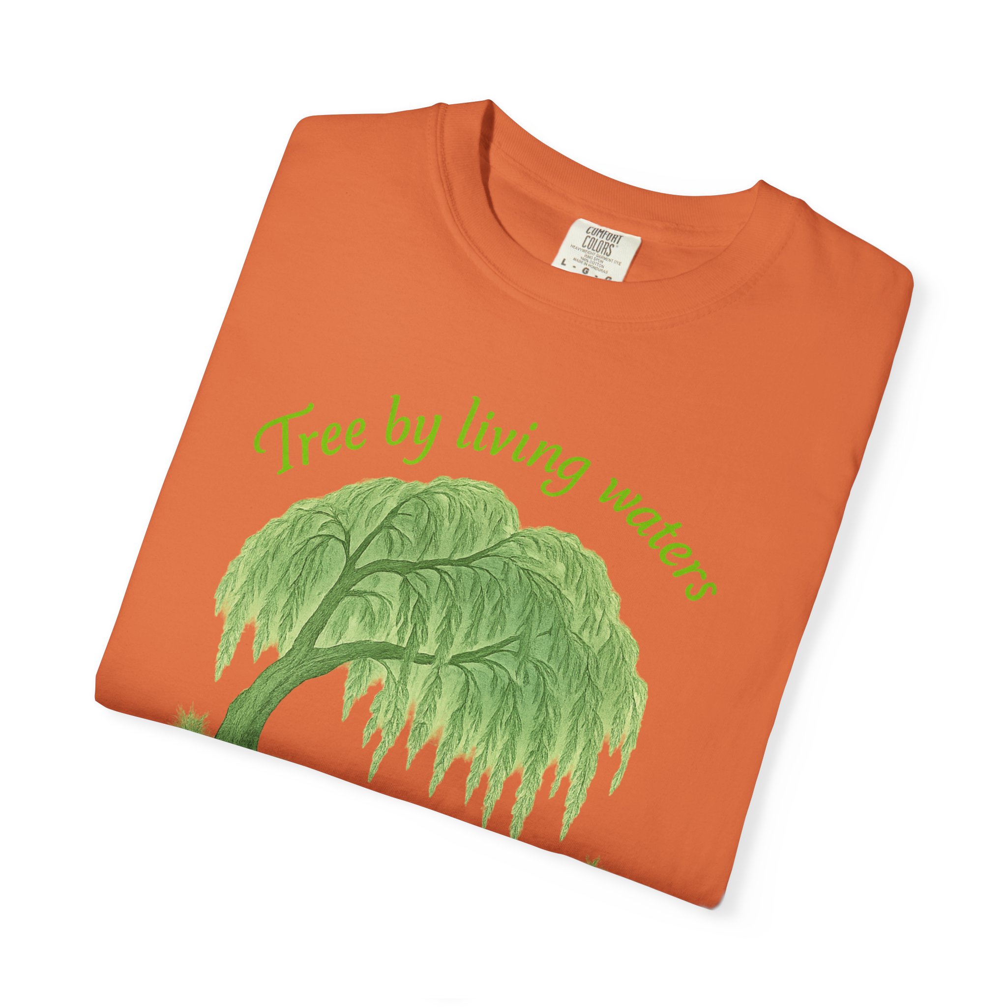 Tree by Living Waters Yahuah Reflected in Stillness, Nature Lover Tee, Spiritual Apparel, Gift for Tree Enthusiasts, Casual Wear, - Image 3