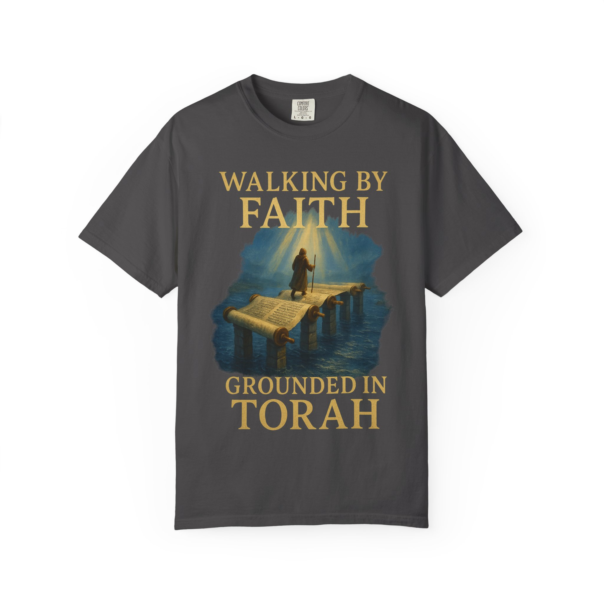 Walking by Faith, Grounded in Torah Scroll Bridge of LightFaith-Inspired Unisex Faith T-Shirt, Torah Gift Inspirational Apparel, Spiritual - Image 29