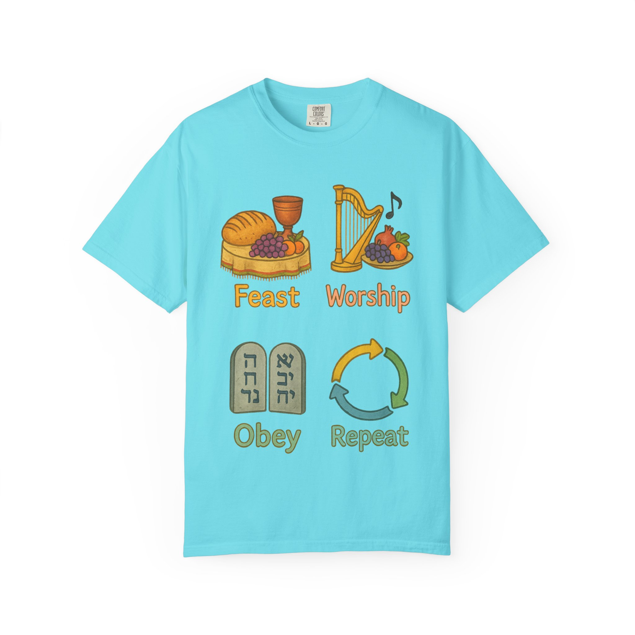 Worshipful T-Shirt, Music Lover Gift, Cup & Harp Tee, Religious Apparel, Christian Shirt - Image 21