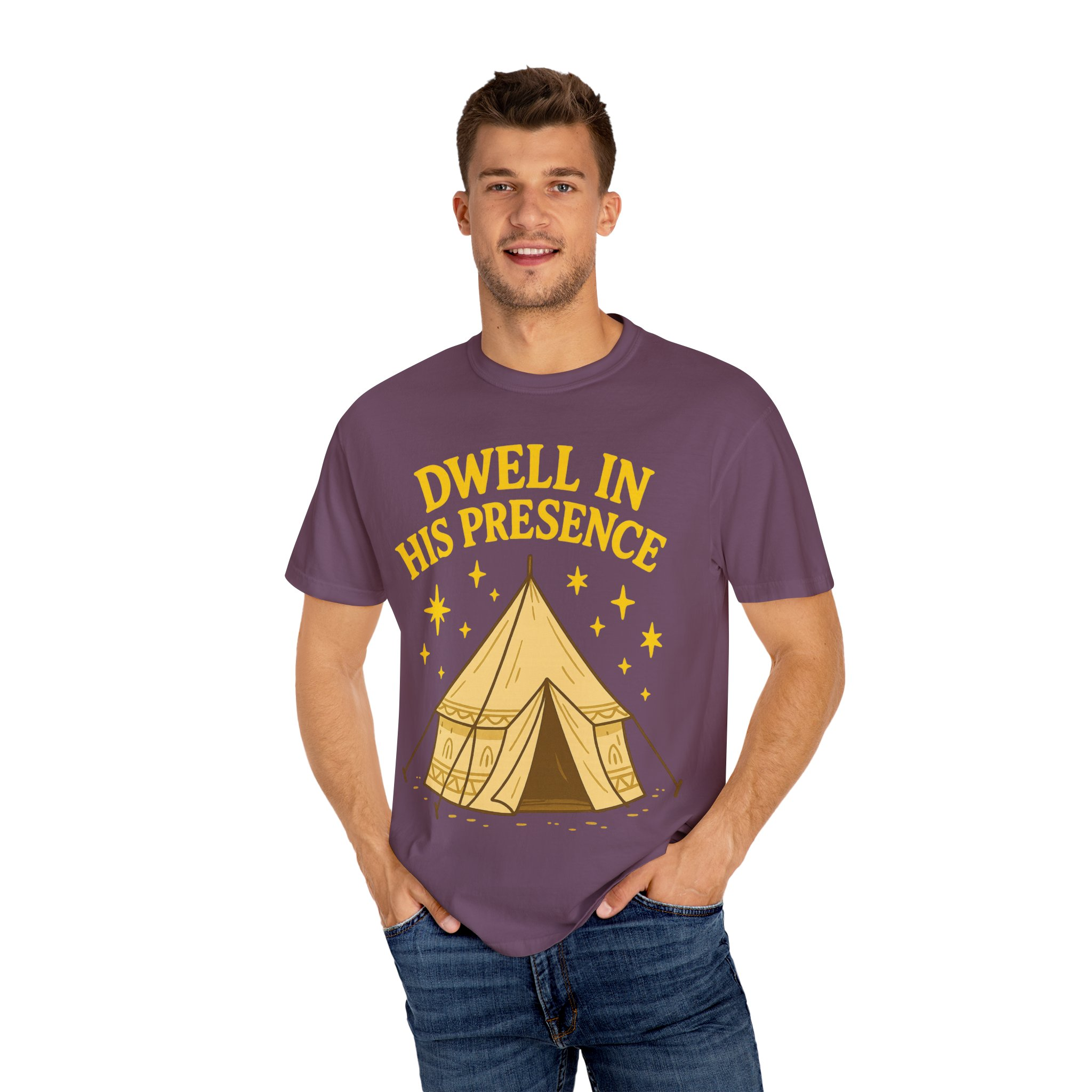 Dwell in His Presence | Sukkot Feast of Tabernacles Shirt Unisex Garment-Dyed T-shirt, Sukkot Shirt, Faith-based, Spiritual Clothing - Image 48