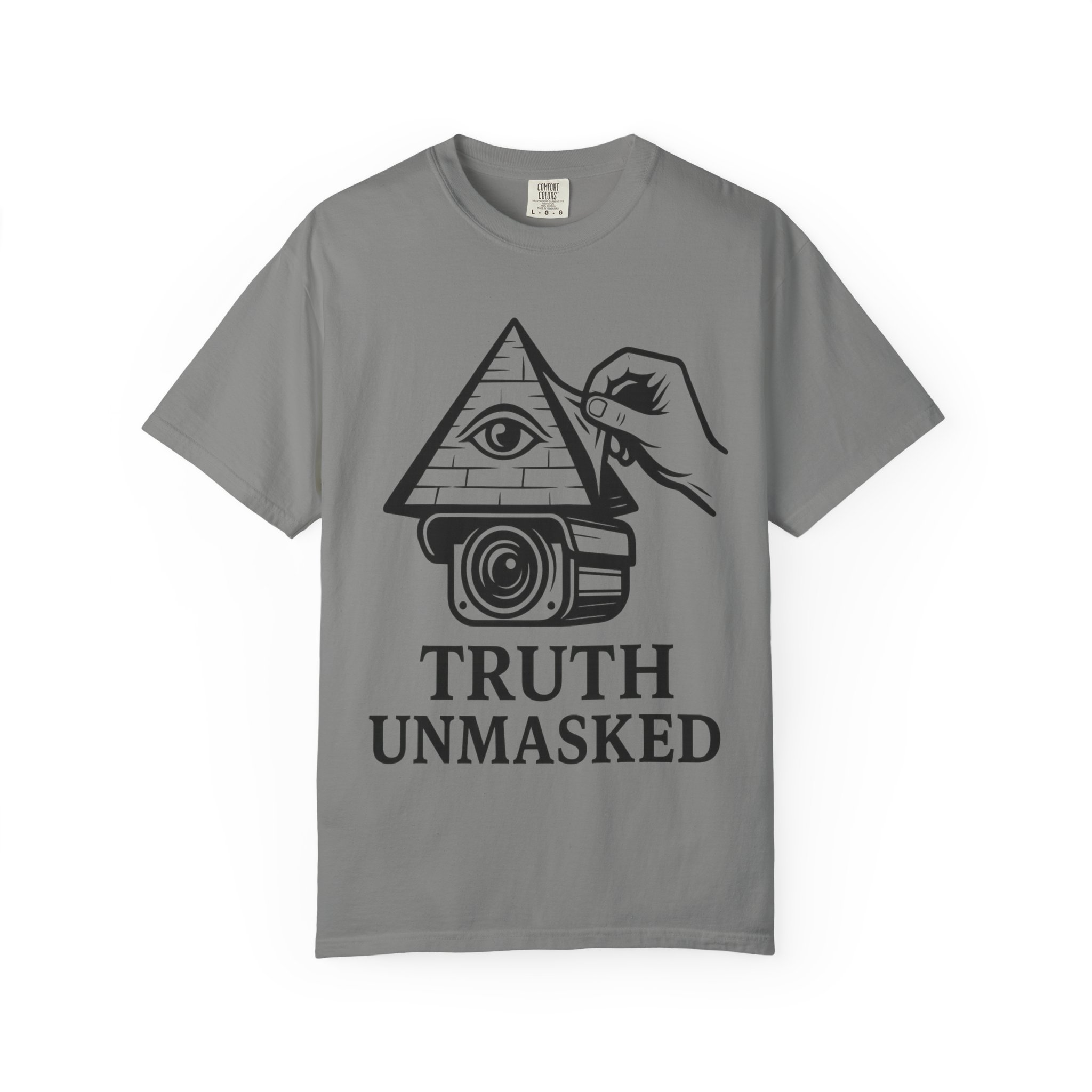 Truth Unmasked Shirt | Pyramid Camera Eye Graphic Tee | Exposing Lies Awareness Conspiracy T-Shirt | Freedom Expression Top - Image 33