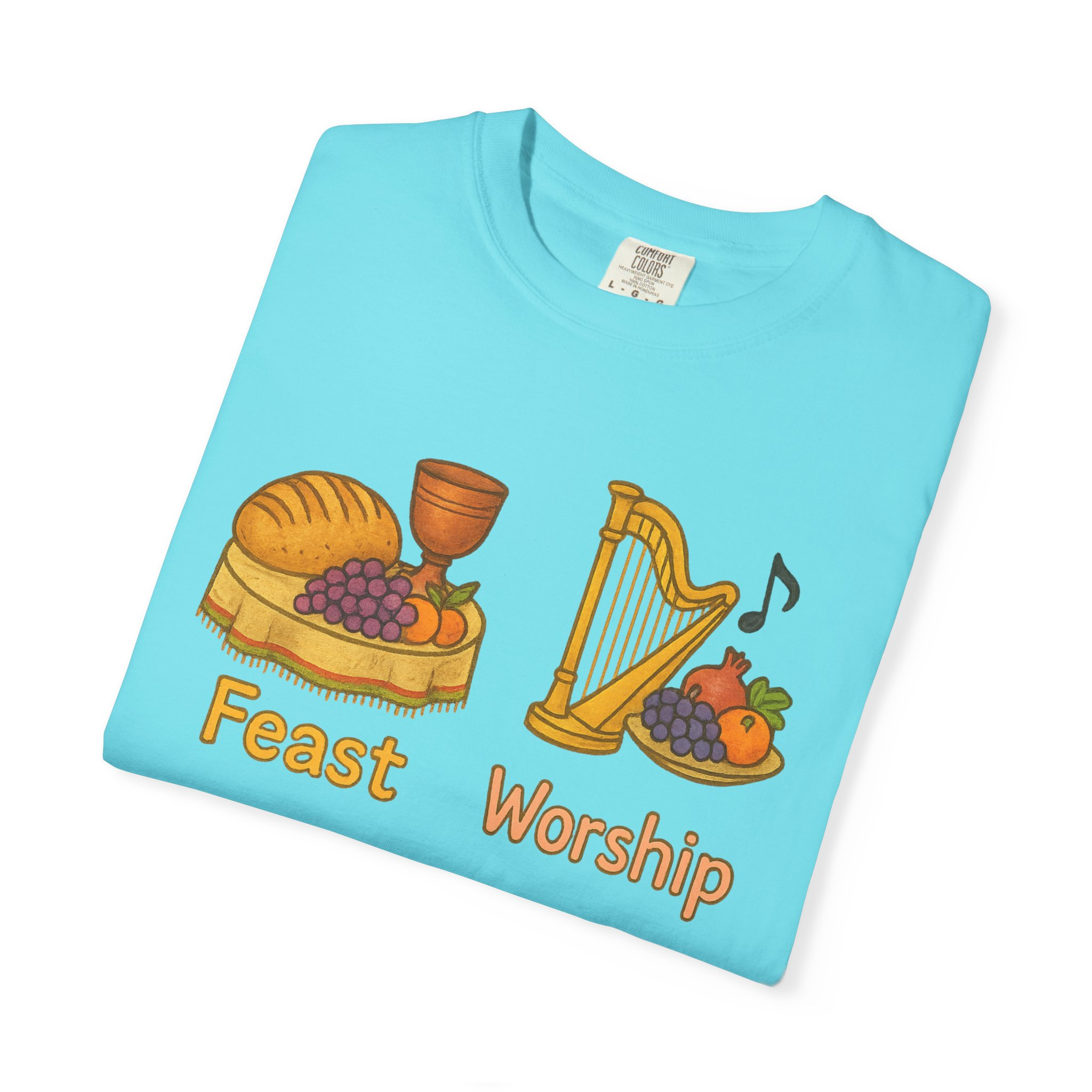 Worshipful T-Shirt, Music Lover Gift, Cup & Harp Tee, Religious Apparel, Christian Shirt - Image 23