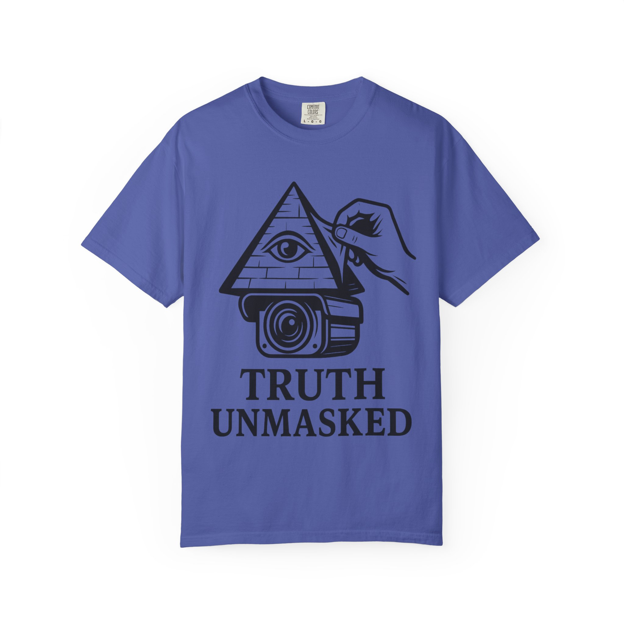 Truth Unmasked Shirt | Pyramid Camera Eye Graphic Tee | Exposing Lies Awareness Conspiracy T-Shirt | Freedom Expression Top - Image 29