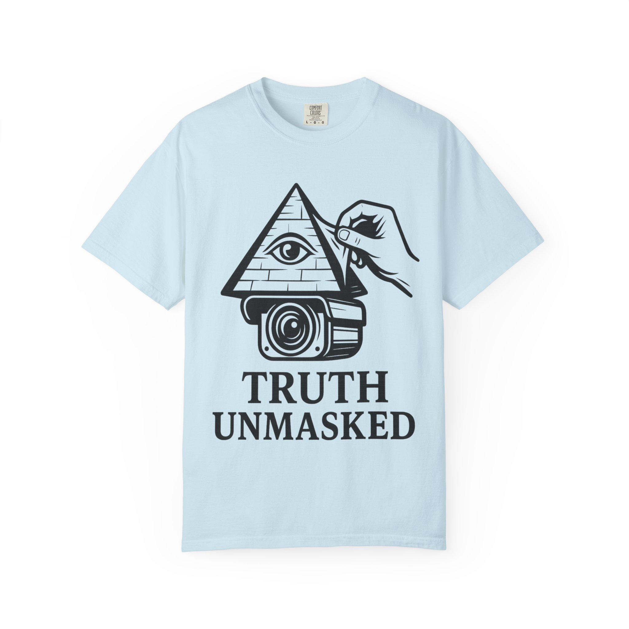 Truth Unmasked Shirt | Pyramid Camera Eye Graphic Tee | Exposing Lies Awareness Conspiracy T-Shirt | Freedom Expression Top - Image 25