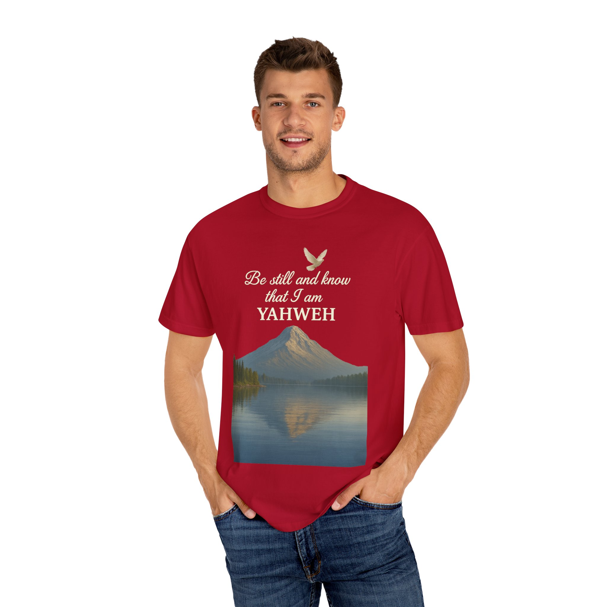 Mountain Serenity T-shirt - Be Still and Know Yahweh - Comfort Fit Tee for Nature Lovers, Faith Apparel, Outdoor Gift, Spiritual Wear - Image 60