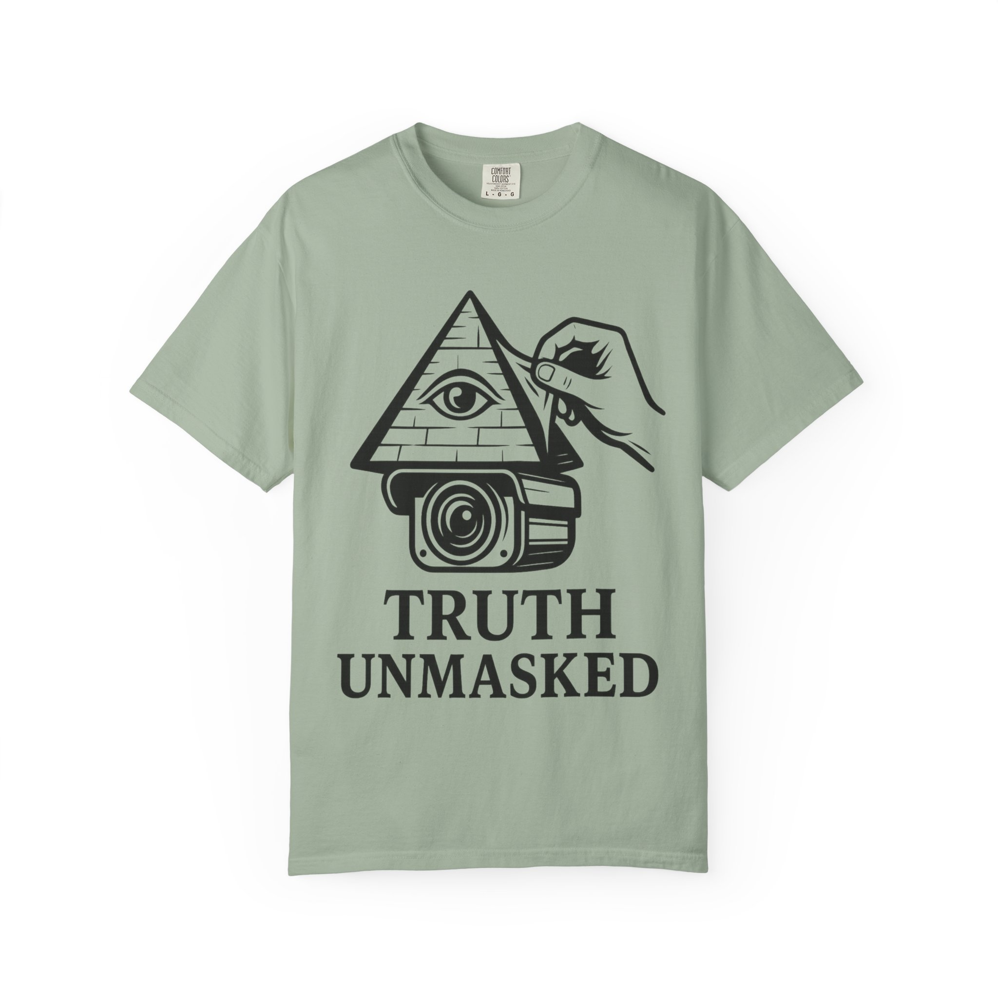 Truth Unmasked Shirt | Pyramid Camera Eye Graphic Tee | Exposing Lies Awareness Conspiracy T-Shirt | Freedom Expression Top - Image 13