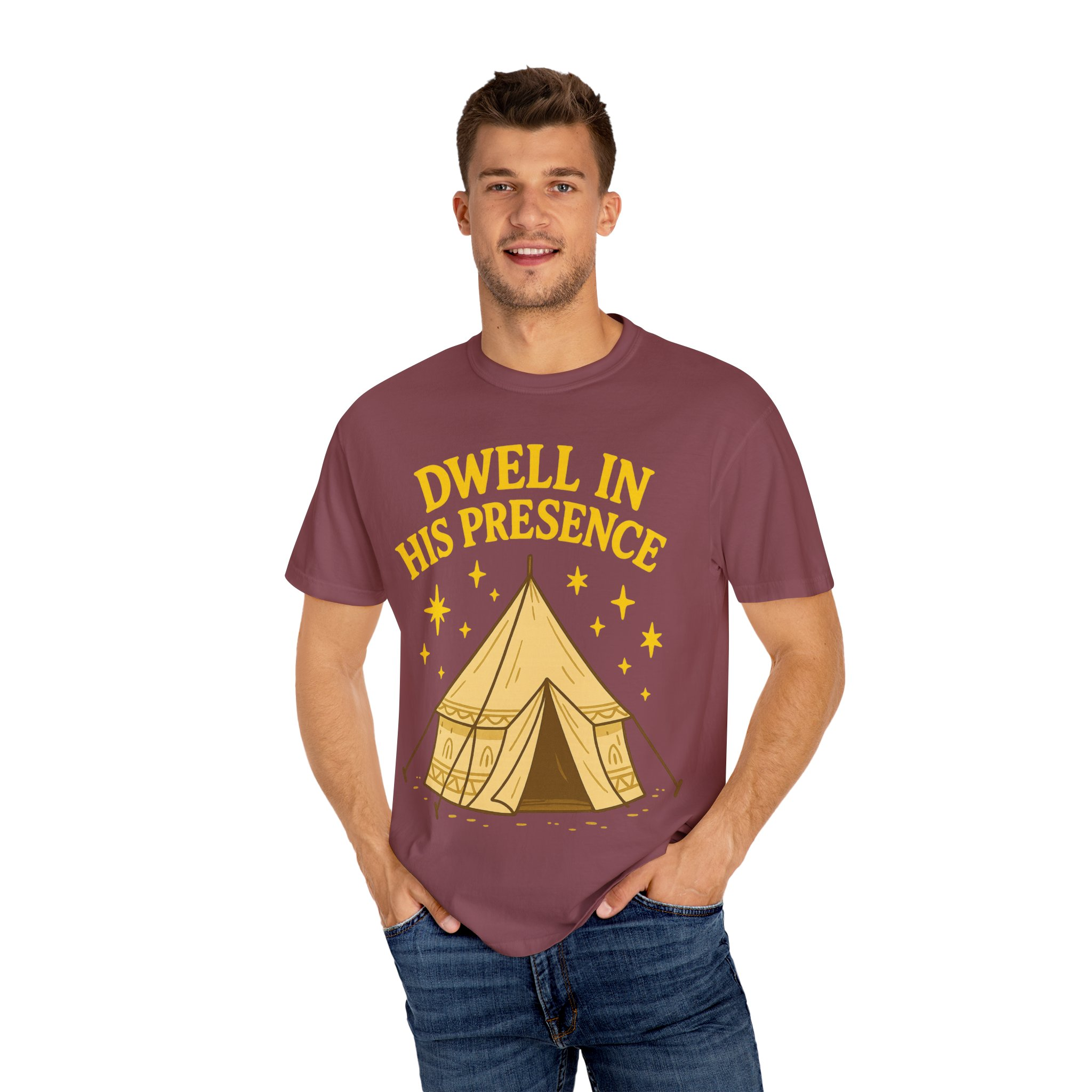 Dwell in His Presence | Sukkot Feast of Tabernacles Shirt Unisex Garment-Dyed T-shirt, Sukkot Shirt, Faith-based, Spiritual Clothing - Image 52