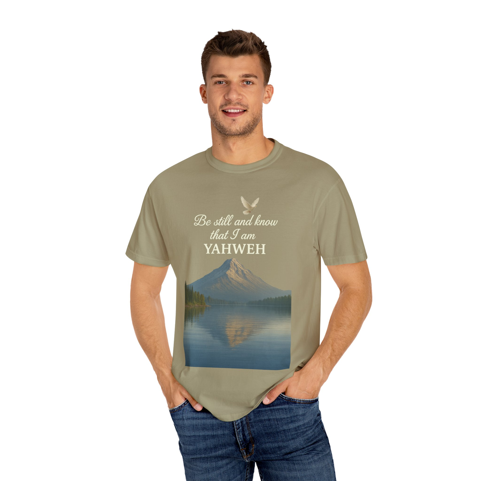 Mountain Serenity T-shirt - Be Still and Know Yahweh - Comfort Fit Tee for Nature Lovers, Faith Apparel, Outdoor Gift, Spiritual Wear - Image 4