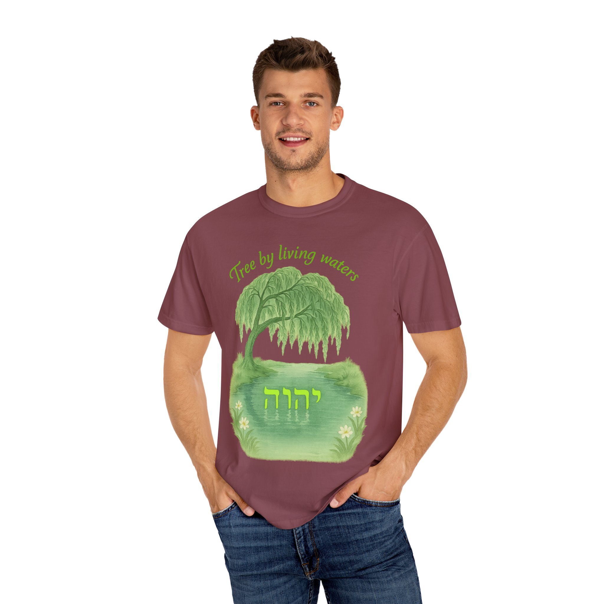 Tree by Living Waters Yahuah Reflected in Stillness, Nature Lover Tee, Spiritual Apparel, Gift for Tree Enthusiasts, Casual Wear, - Image 52