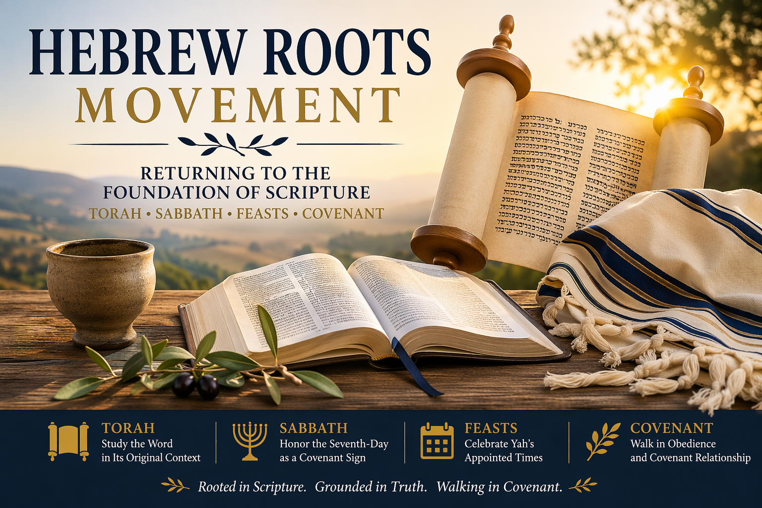 Hebrew Roots Movement Torah study with Sabbath and Scripture focus