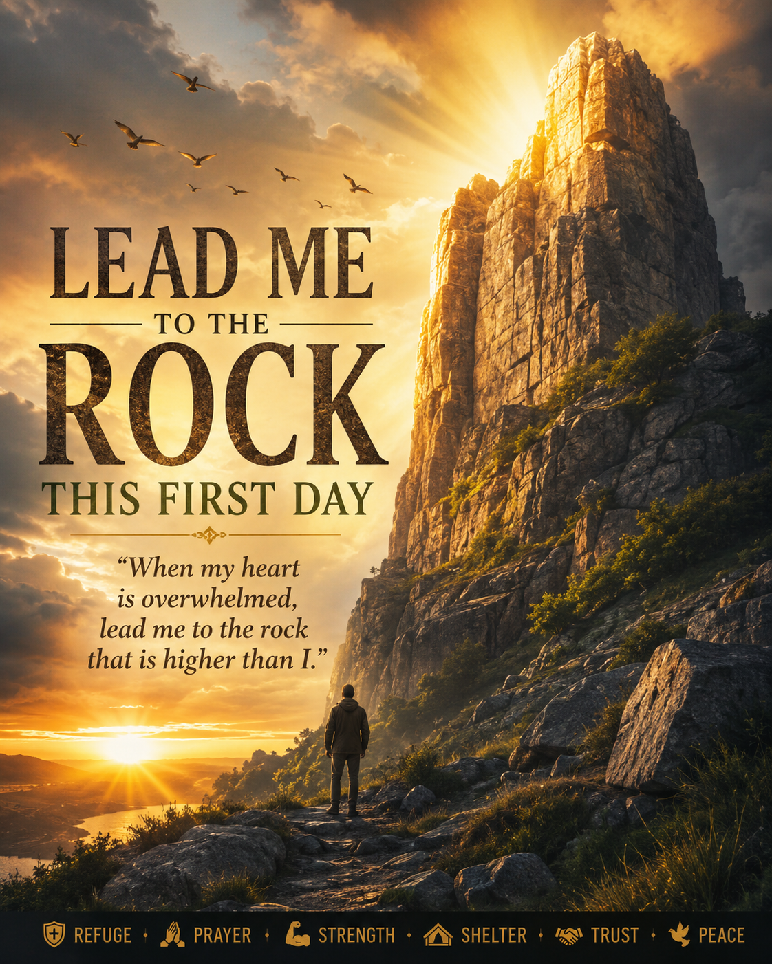 Daily Reminder

When your heart feels overwhelmed, do not remain in the valley of fear and discouragement. Lift your eyes toward the Rock that is higher than your own strength, because Yahuah remains a refuge that cannot be shaken. Even when storms gather around you, His presence is still able to lead, shelter, and preserve those who trust in Him. Walk this First Day remembering that peace is found near the Rock, not far from it.